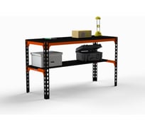 Металлический стол ООО Металекс Metalex 750x1400x600 мм, оранжево-чёрный SMMO751460