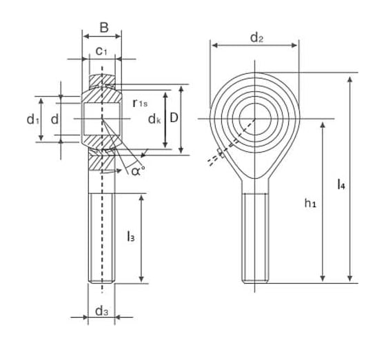 Шарнирный наконечник ISKRA TSM12 (POS12)