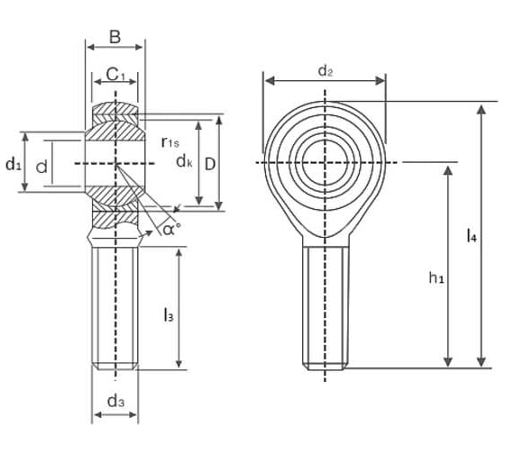 Шарнирный наконечник ISKRA TSM6C (POS6EC)