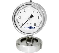 Нержавеющий манометр с мембранным разделителем TITAN LOCK10/0.2 Бар, гайка DN25, корп. 63 мм TLSPG25/63MN