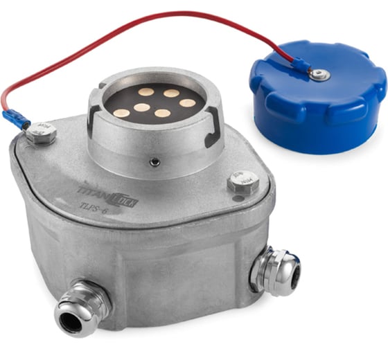 Оптическая розетка TITAN LOCK 6-ти контактная, 3 J-слота, алюминий TLPS-6