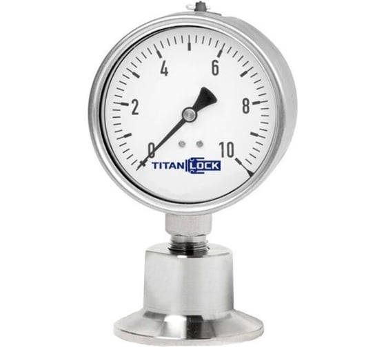 Нержавеющий манометр с мембранным разделителем TITAN LOCK10/0.2 Бар, Clamp DN40, корп. 100 мм TLSPG40/100CL 1