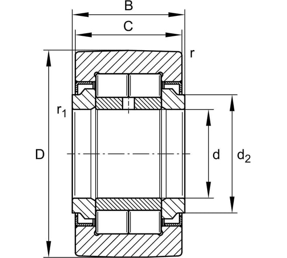 Опорный ролик DINROLL NUTR25 2001001098339