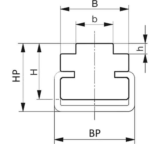 Направляющая для цепи ISKRA 12B-1 тип 1ТС H=15, NC12b1TC15-ISKRA