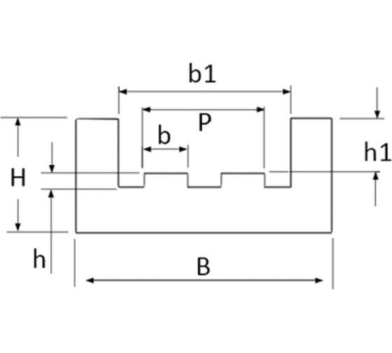Направляющая для цепи ISKRA 06B-2 тип 2E H=15, NC06b2E15-ISKRA