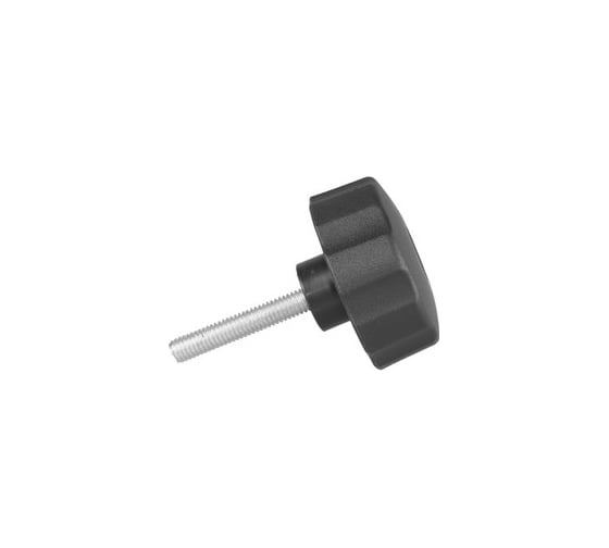 Ручка-барашек с резьбовым штифтом Tech-Krep/Zitar пластик, D50 М6x30, чёрный 144191