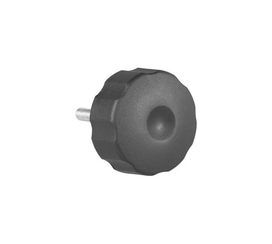 Ручка-барашек с резьбовым штифтом Tech-Krep/Zitar пластик, D42, М8x20, чёрный 154202