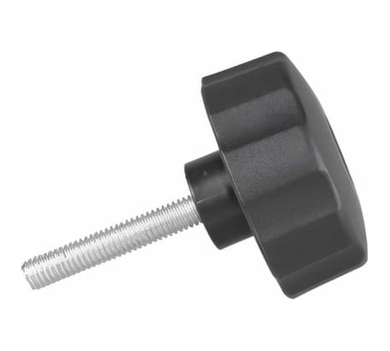 Ручка-барашек с резьбовым штифтом Tech-Krep/Zitar пластик, D42, М8x20, чёрный 154202