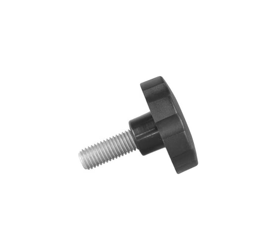 Ручка-барашек с резьбовым штифтом Tech-Krep пластик, D42, М10x20, чёрный, 150 шт. 153017