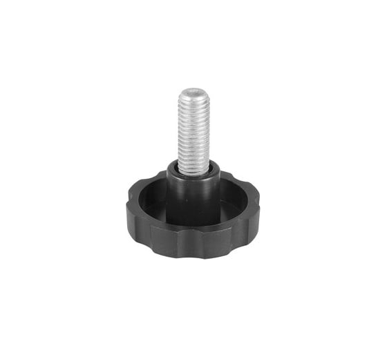Ручка-барашек с резьбовым штифтом Tech-Krep пластик, D42, М10x20, чёрный, 150 шт. 153017