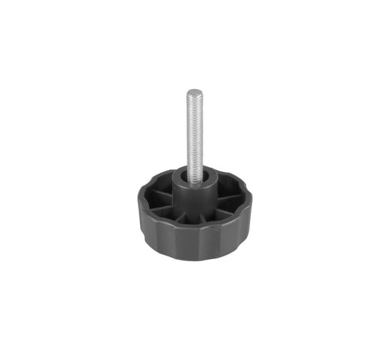 Ручка-барашек с резьбовым штифтом Tech-Krep пластик, D50 М6x30, чёрный, 250 шт. 152842 1