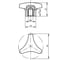 Треугольная ручка с высокой втулкой KIPP K0183.14006 4