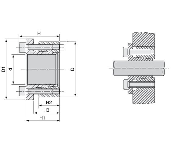 Зажимная втулка ISKRA KLBB114 PHF FX52-14x55 KLBB114-ISKRA