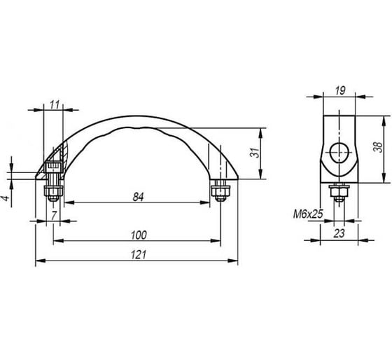 Дуговая ручка KIPP K0193.210006