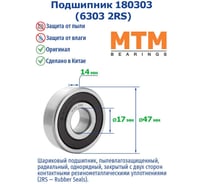 Подшипник MTM 180303 (6303 2RS) 228238