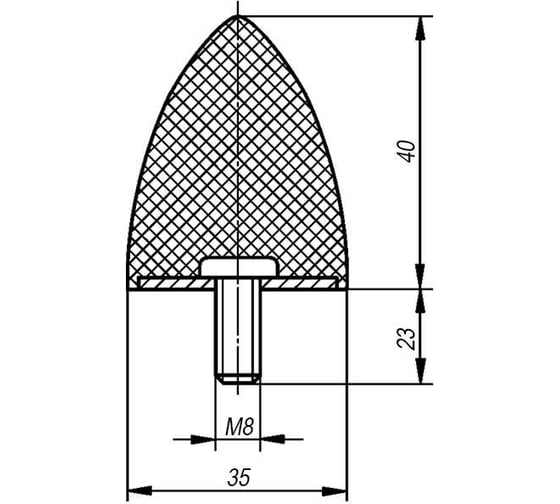 Резинометаллический буфер KIPP K0574.03504055