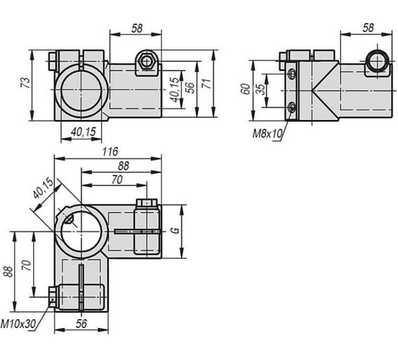 Угловой зажим KIPP K0476.540