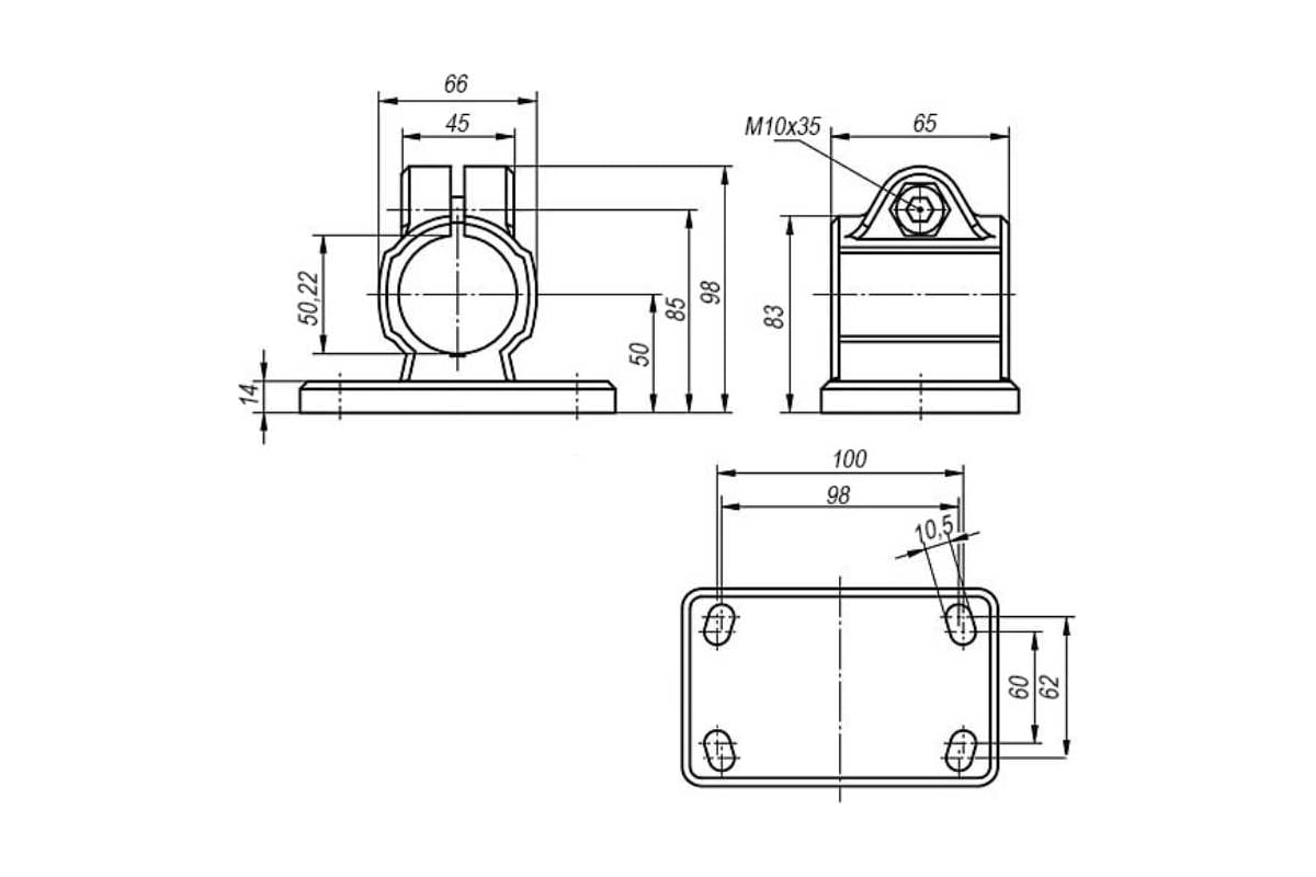 Фланцевый зажим опор KIPP K0479.550 - выгодная цена, отзывы ...