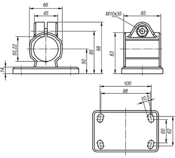 Фланцевый зажим опор KIPP K0479.550