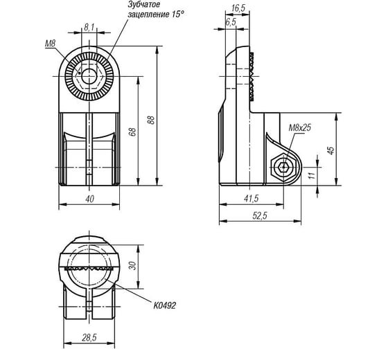 Накладной зажим KIPP K0485.30