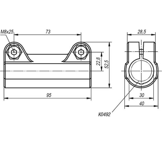 Муфтовый зажим KIPP K0483.30