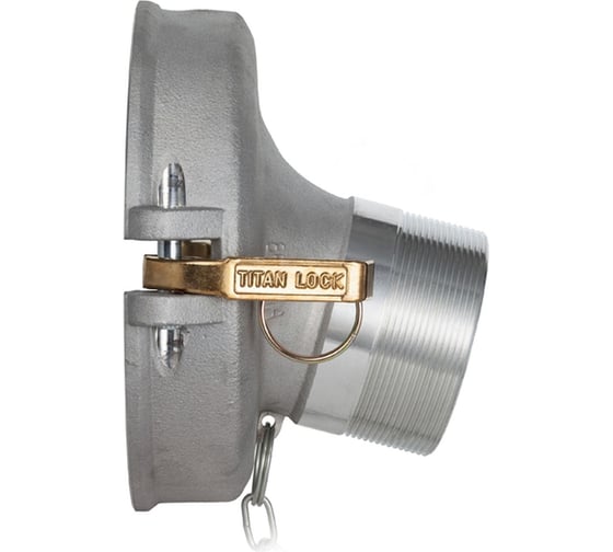 Гравитационный переходник для API адаптера TITAN LOCK 4in с наружной резьбой (BSP) 3in алюминий TL400GAM300AL