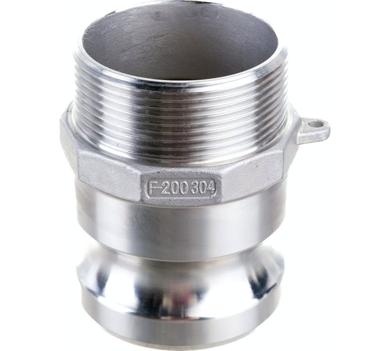 Камлок тип F (ниппель; наружная резьба BSP; 50 мм-2"; нержавеющая сталь) TITAN LOCK TL200FSS