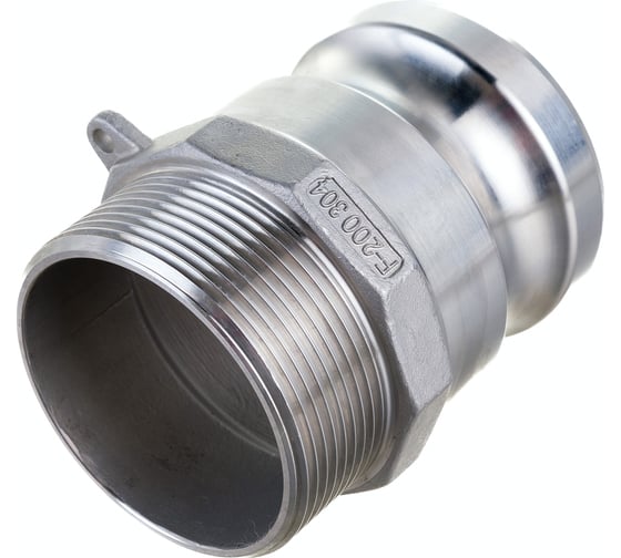 Камлок тип F (ниппель; наружная резьба BSP; 50 мм-2"; нержавеющая сталь) TITAN LOCK TL200FSS