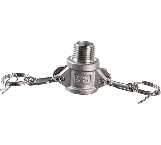 Камлок тип B (розетка; наружная резьба BSP; 12 мм-1/2"; нержавеющая сталь) TITAN LOCK TL50BSS 1