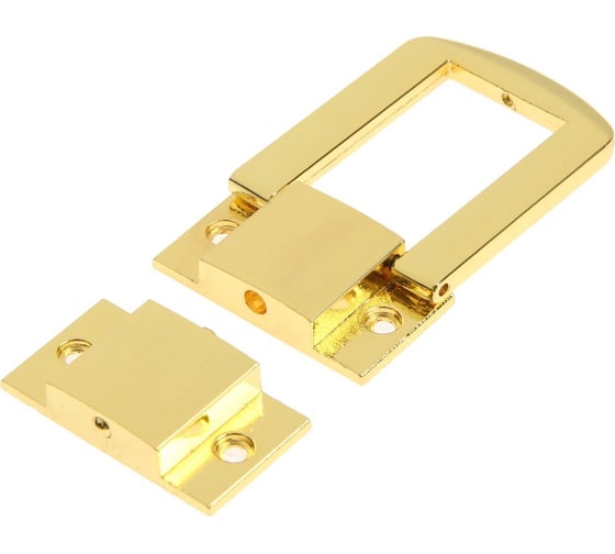 Замок-защелка на ящик ТУНДРА ZM01, 4.3x3.2 см, золото 9561343