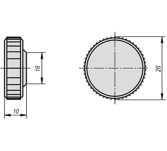 Ручка с накаткой KIPP K0680.080