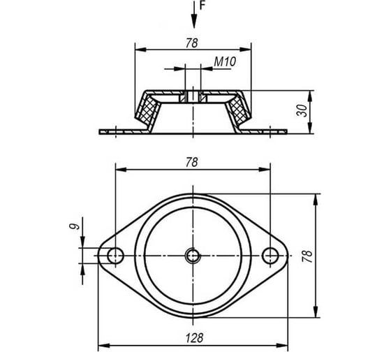 Опора машинная KIPP K0687.078060