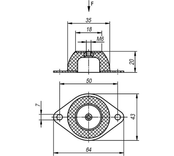 Опора машинная KIPP K0686.03502040