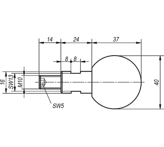 Рукоятка вращающаяся KIPP K0726.101