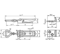 Накидная защелка со скобой KIPP K0050.1421121.9135211
