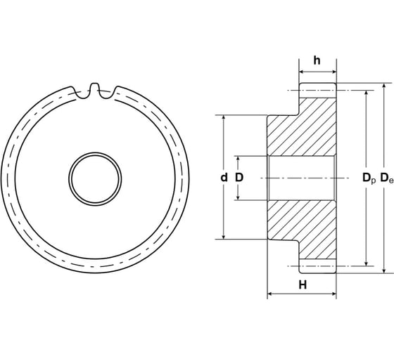 Зубчатая шестерня без ступицы TECHNIX M=1,5, Z=75 CM27075