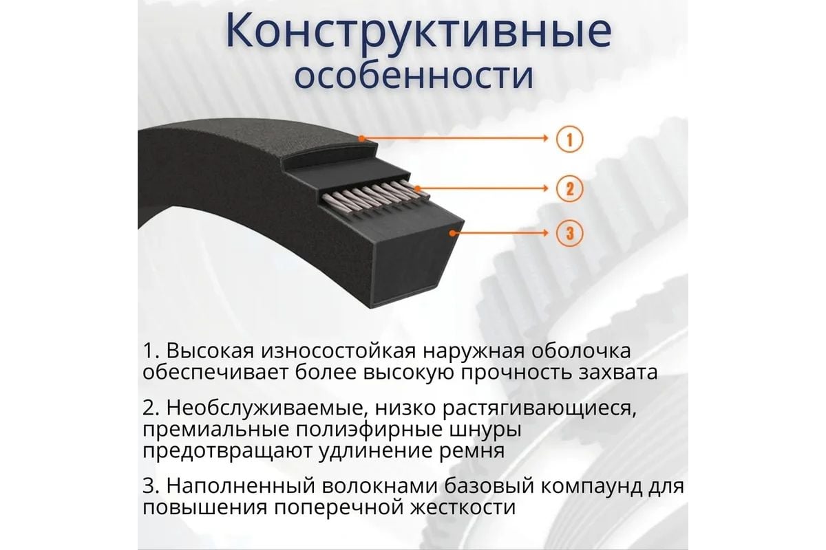 Узкий клиновой ремень PIX усиленный SPB 1750 Lw MUSCLE XS3 00-00035543 ...