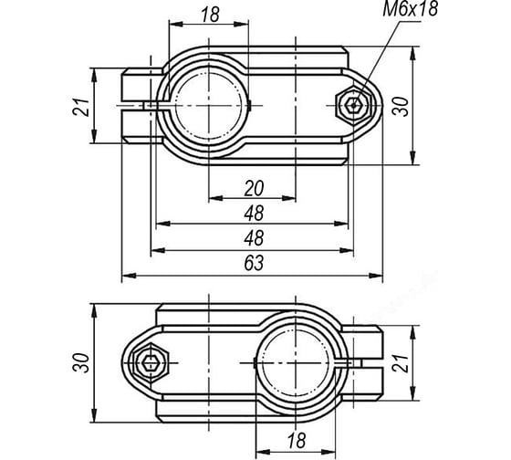 Крестовой зажим KIPP K0472.1818