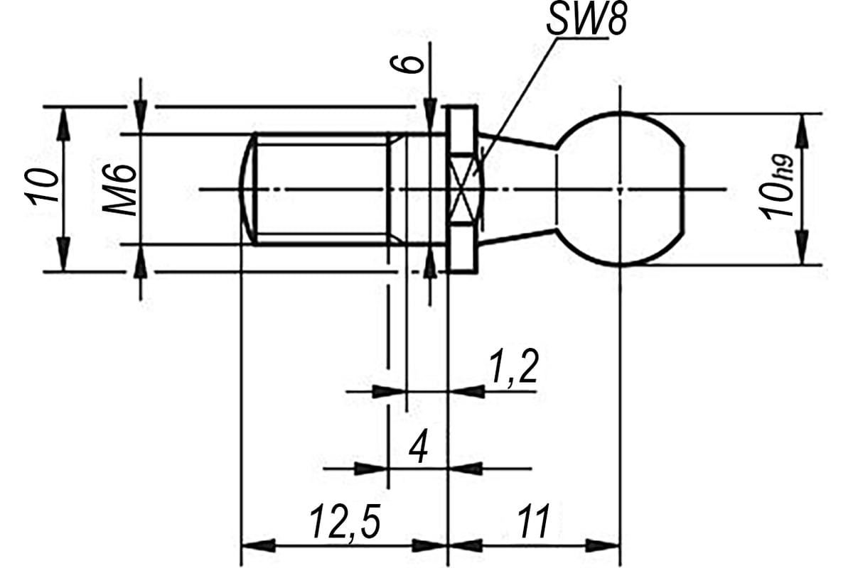 Шаровая цапфа KIPP K0713.1006