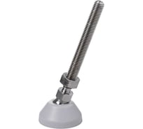 Регулируемая опора серая Алтервиа M10x90 до 500 кг, нержавеющая сталь, упаковка 2 штуки A00021.2204010090.2