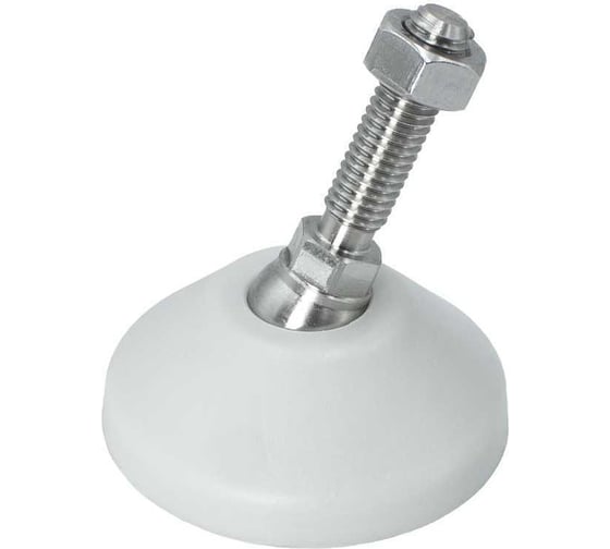Регулируемая опора серая Алтервиа M8x30 до 360 кг, нержавеющая сталь, упаковка 4 штуки A00021.2205008030.4 1
