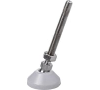 Регулируемая опора серая Алтервиа M10x90 до 500 кг, нержавеющая сталь, упаковка 4 штуки A00021.2204510090.4