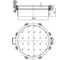 Люк круглый ТПК «Московия» DN600x100 мм, со стеклянной крышкой, давление до 3 бар, уплотнение силикон, AISI304, 8 ручек ЛС-600сил 3