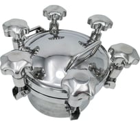 Люк круглый ТПК «Московия» DN300x100 мм, давление до 5 бар, уплотнение EPDM, AISI304, 6 ручек ЛК-300епдм