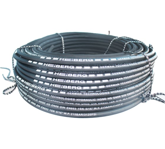 Рукав высокого давления HEIBERG Dn16 DIN EN853 1SN 5, рост 8",W.P 210 BAR, 100 м 0001SN16