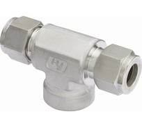 Тройник с внутренней резьбой с отводом по ответвлению из латуни Hy-Lok o.d. 3/8 - npt 1/4 CBTF-6-4N-BRAS