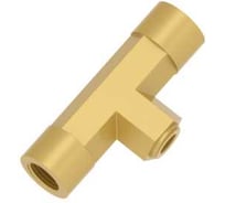 Тройник из латуни с внутренними и наружными резьбами Hy-Lok npt 1/4 H-SBT-4N-BRAS