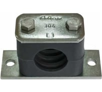 Зажим легкой серии на двух болтах A-Flow 6  мм, корпус из полиамида, остальные элементы из нержавеющей стали SLNE-106S