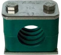 Зажим легкой серии на двух болтах A-Flow 22 мм, корпус из полипропилена, остальные элементы из углеродистой стали SLPA-322