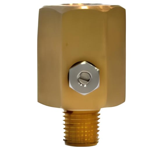 Дроссель из латуни A-Flow 1/2" BSPT (G) игла нержавеющая сталь VNZ-MF-8G-BR-SS 1